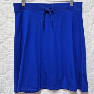 Old Navy A-line Royal Cobalt Blue Exercise Skirt Tie Waist Knee-Length Size M B1